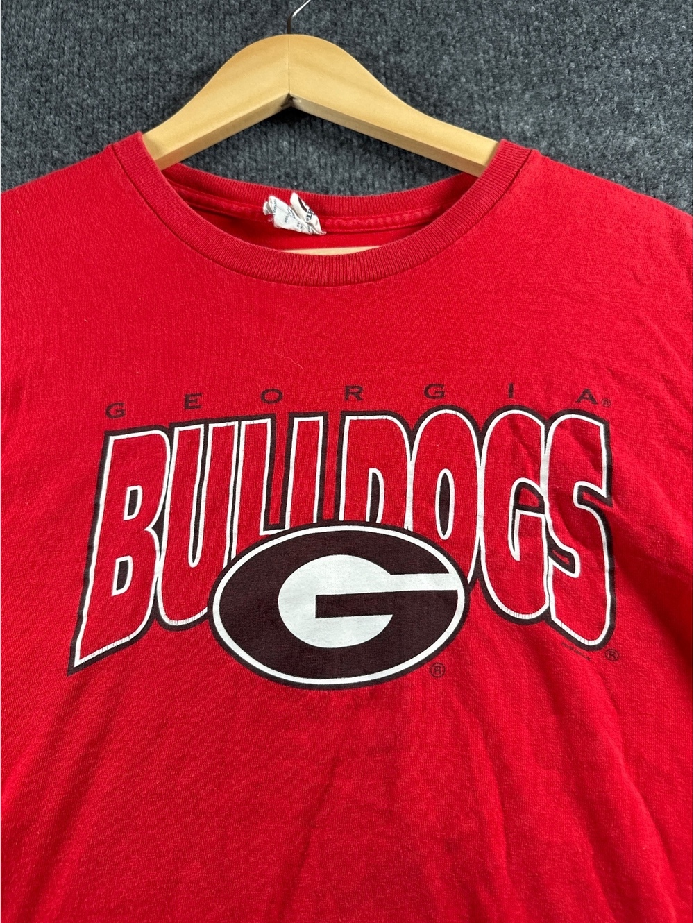 Georgia Bulldogs T-Shirt Men's L Red UGA Football College NCAA Logo Graphic Tee